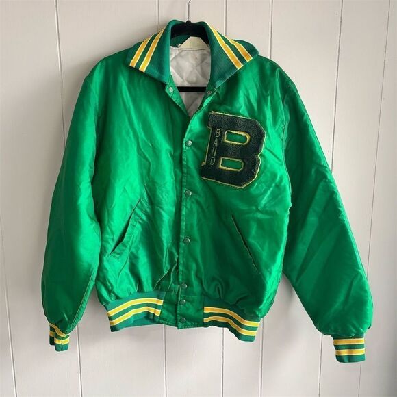 Vintage‎ Bear Creek Band Varsity Jacket Green Unisex Size L - Picture 1 of 4
